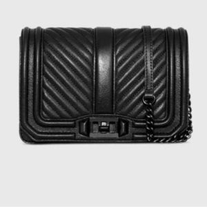 Rebecca Minkoff Chevron Quilted Small Love Crossbody